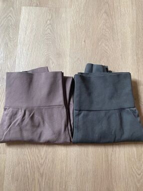 BUNDLE! Two SET Active Seamless High-Waist Leggings in Taupe & mauve
